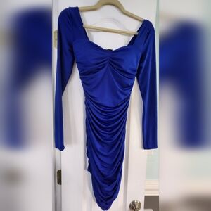 Express Royal Blue Long Sleeve Dress (XS)